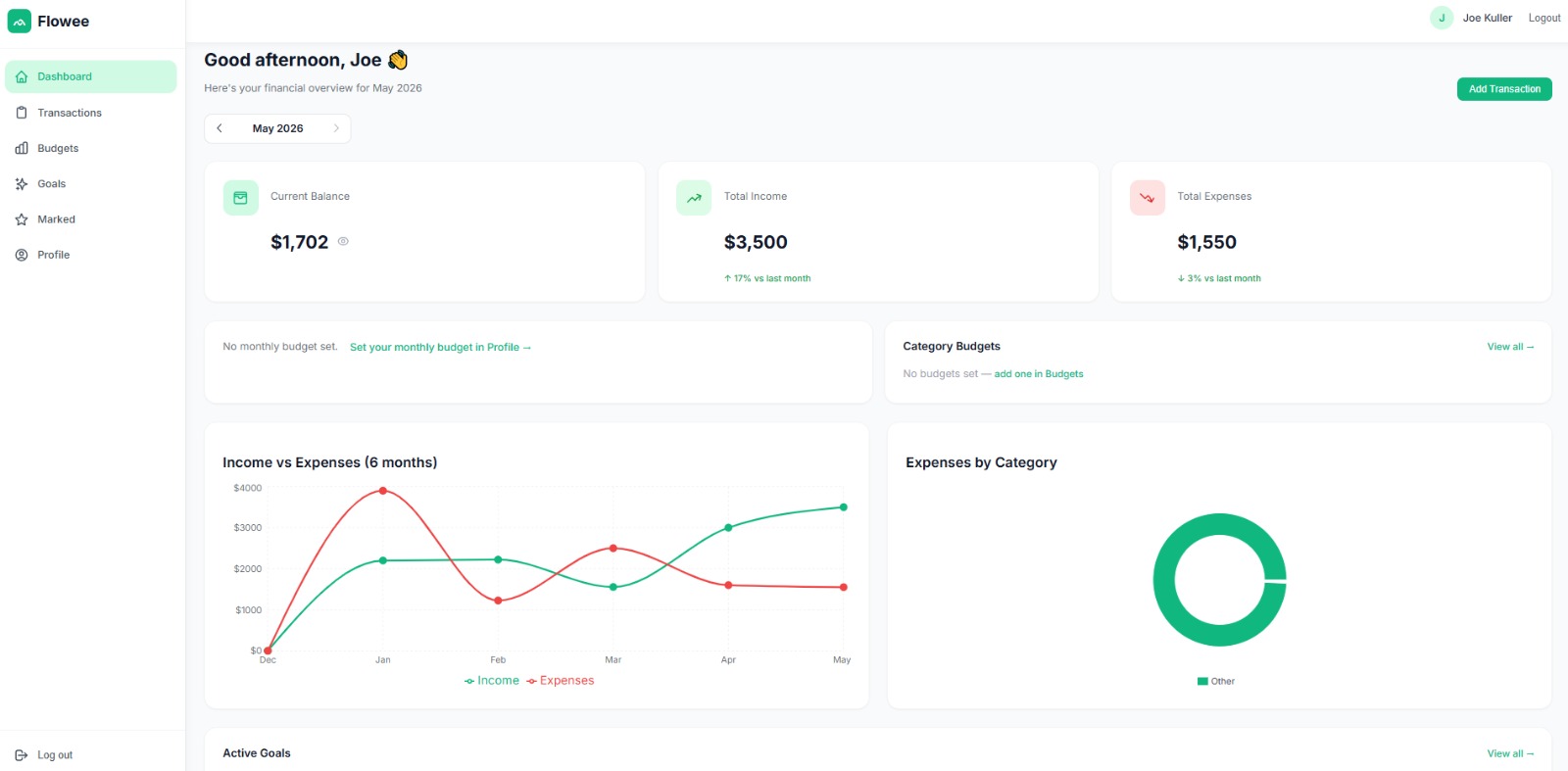 Flowee Dashboard